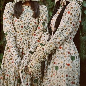 Samantha Pleet Ivory Illuminated Tiered Dress